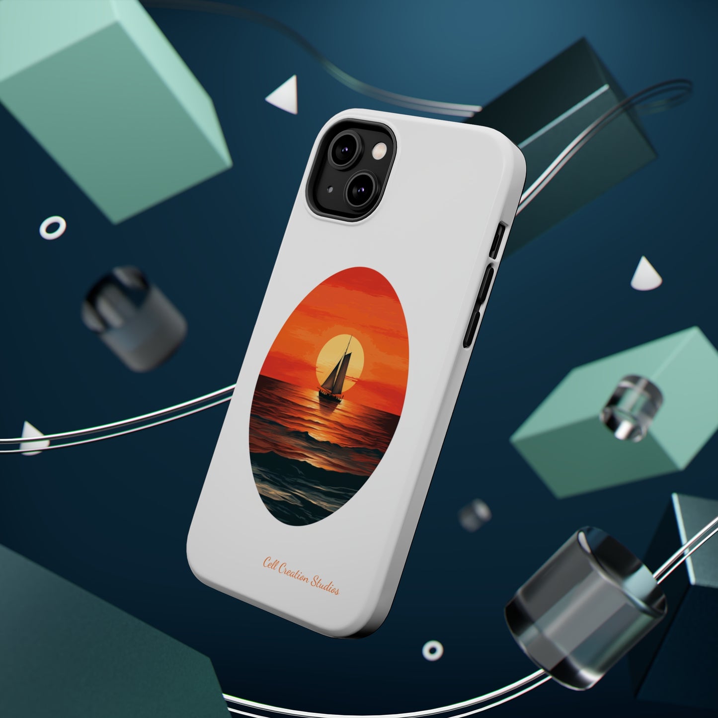 "Sailboat Sunset Serenity" -MagSafe Tough iPhone Cases