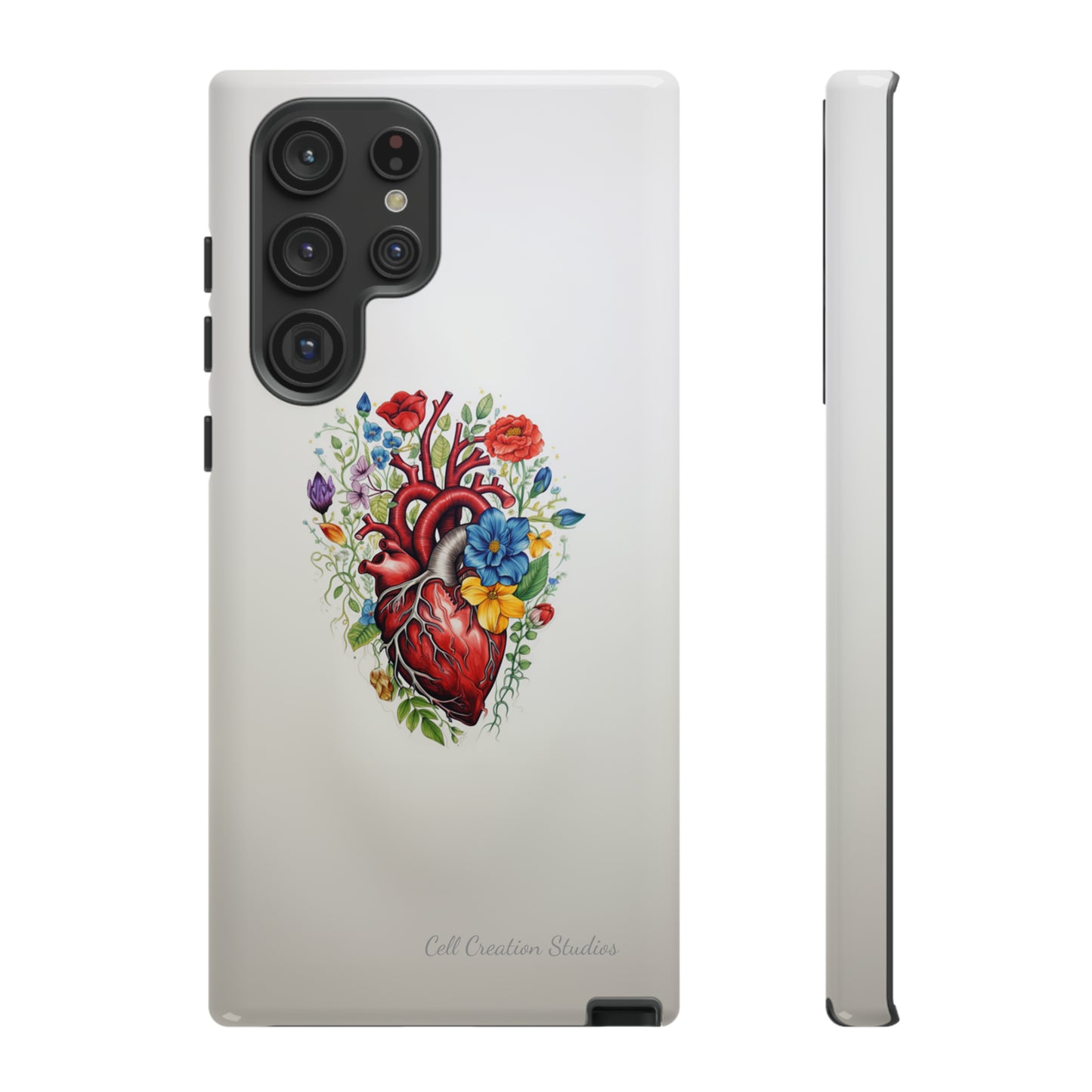 "Floral Heart Harmony" -Tough Samsung Cases