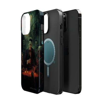 Introducing the "Dracula's Halloween Soiree" Cell Phone Case – Join the Spooky Gathering -MagSafe Tough Cases