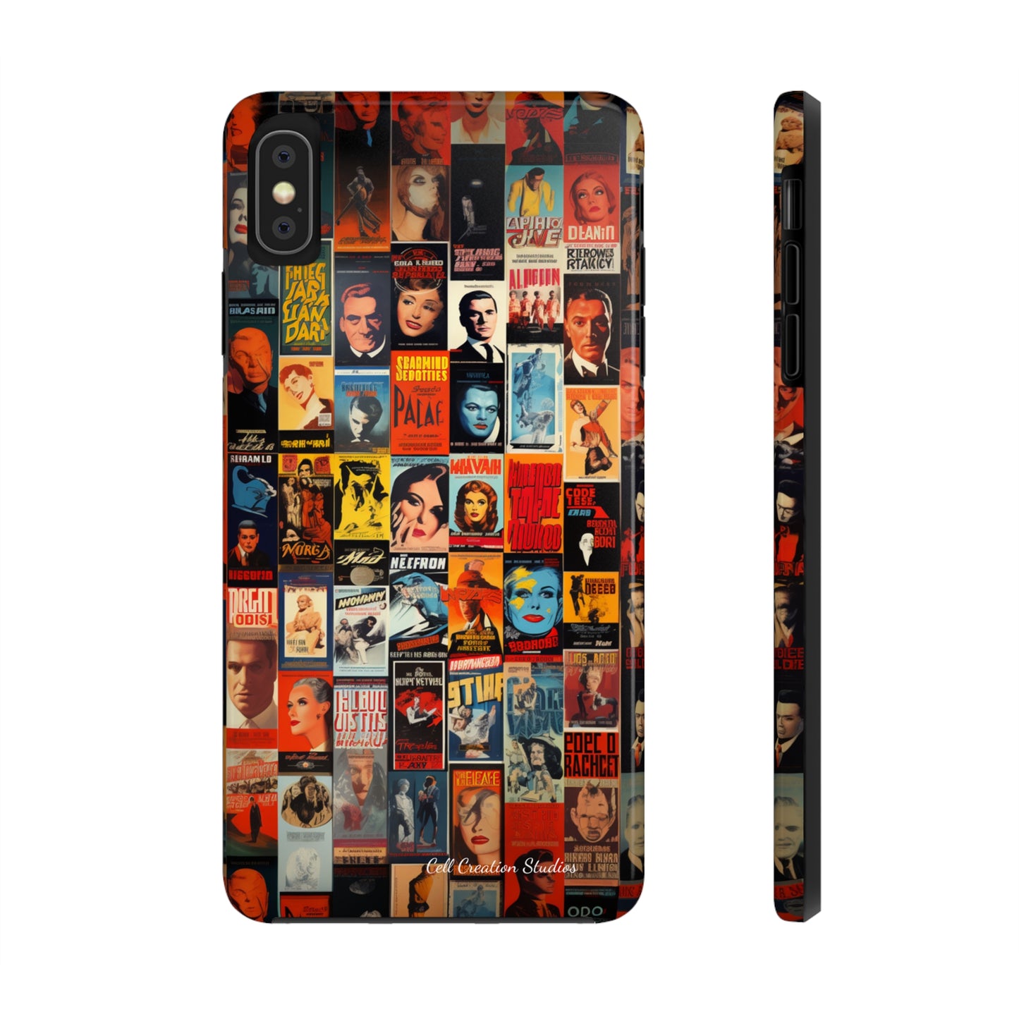 Introducing the "Vintage Movie Poster Collage" Cell Phone Case – Timeless Hollywood Charm -Tough Phone Cases