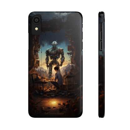 Introducing the "Mechanical Bond" Cell Phone Case – Witness a Captivating Moment of Giant Robot and Boy -Slim Phone Cases