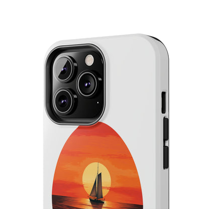 "Sailboat Sunset Serenity" -Tough iPhone Cases