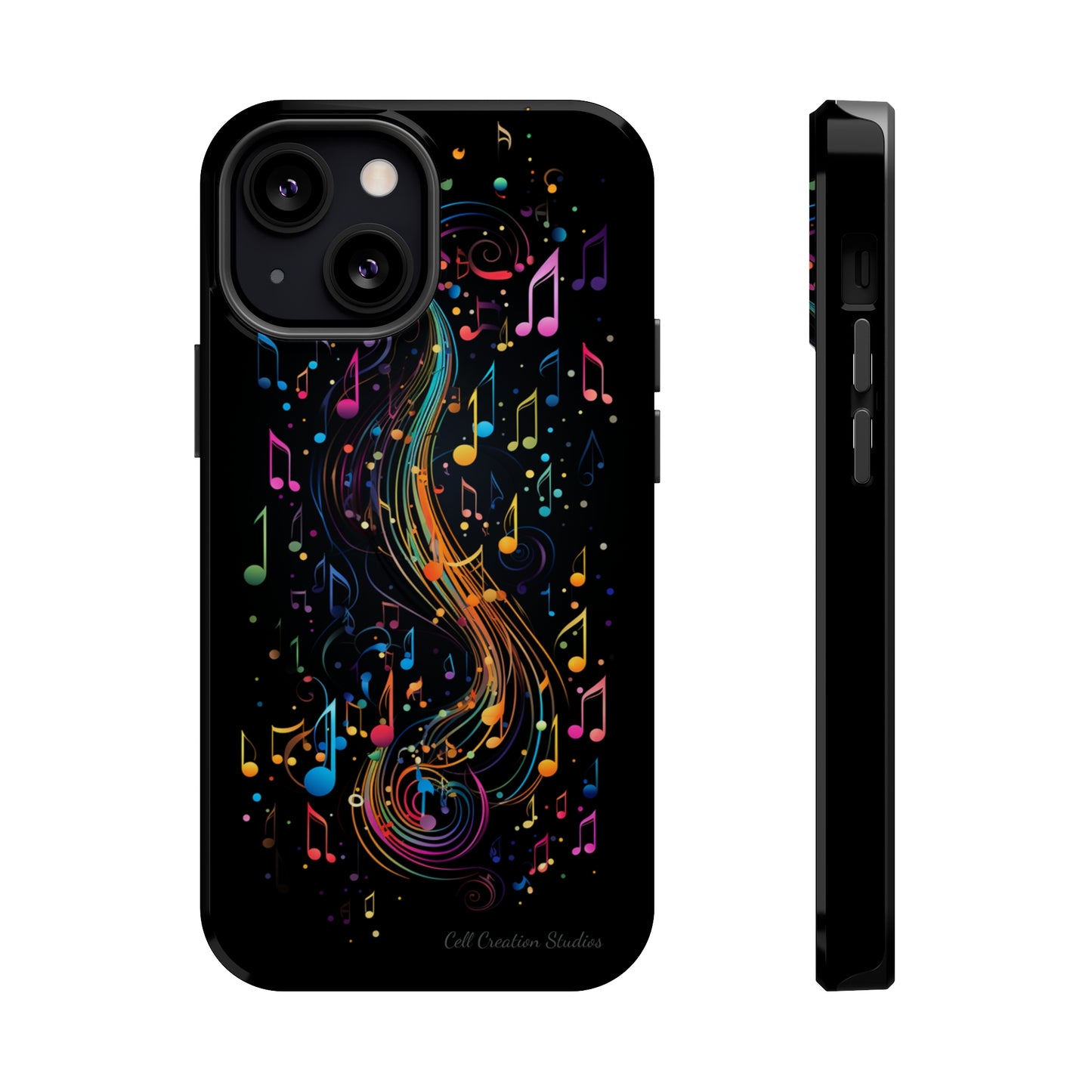 Elevate Your Style and Passion for Music with Our "Harmonious Notes" Cell Phone Case -MagSafe Tough Cases