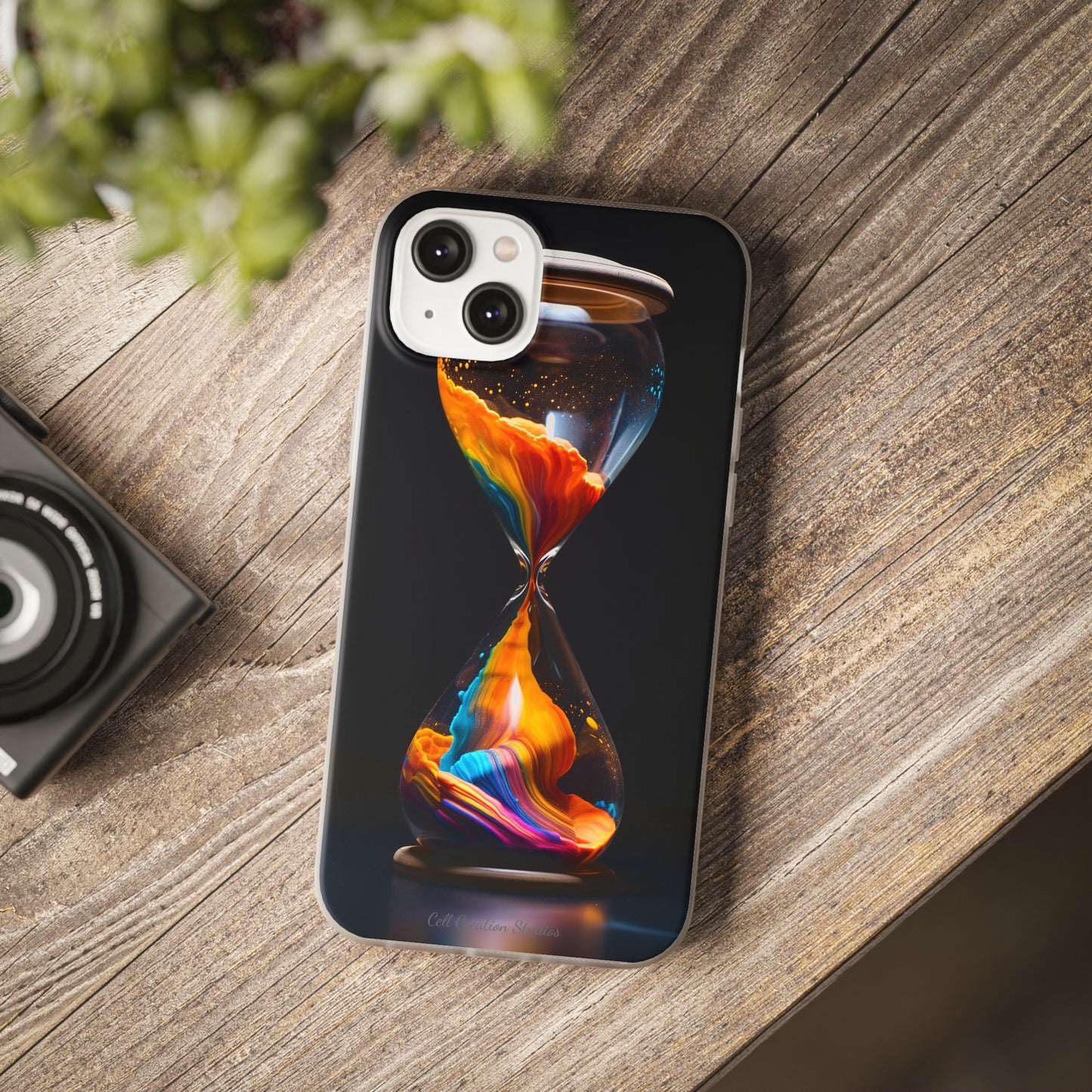 Introducing the "Vibrant Sands of Time" Cell Phone Case – Embrace the Beauty of Colorful Hourglass Design -Flexi Cases