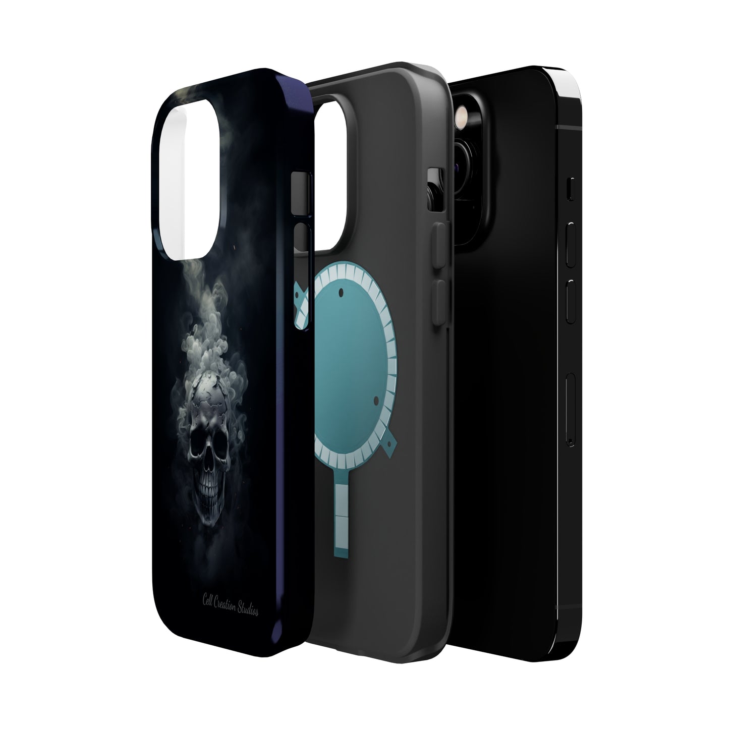 "Ethereal Skull Noir" -MagSafe Tough iPhone Cases