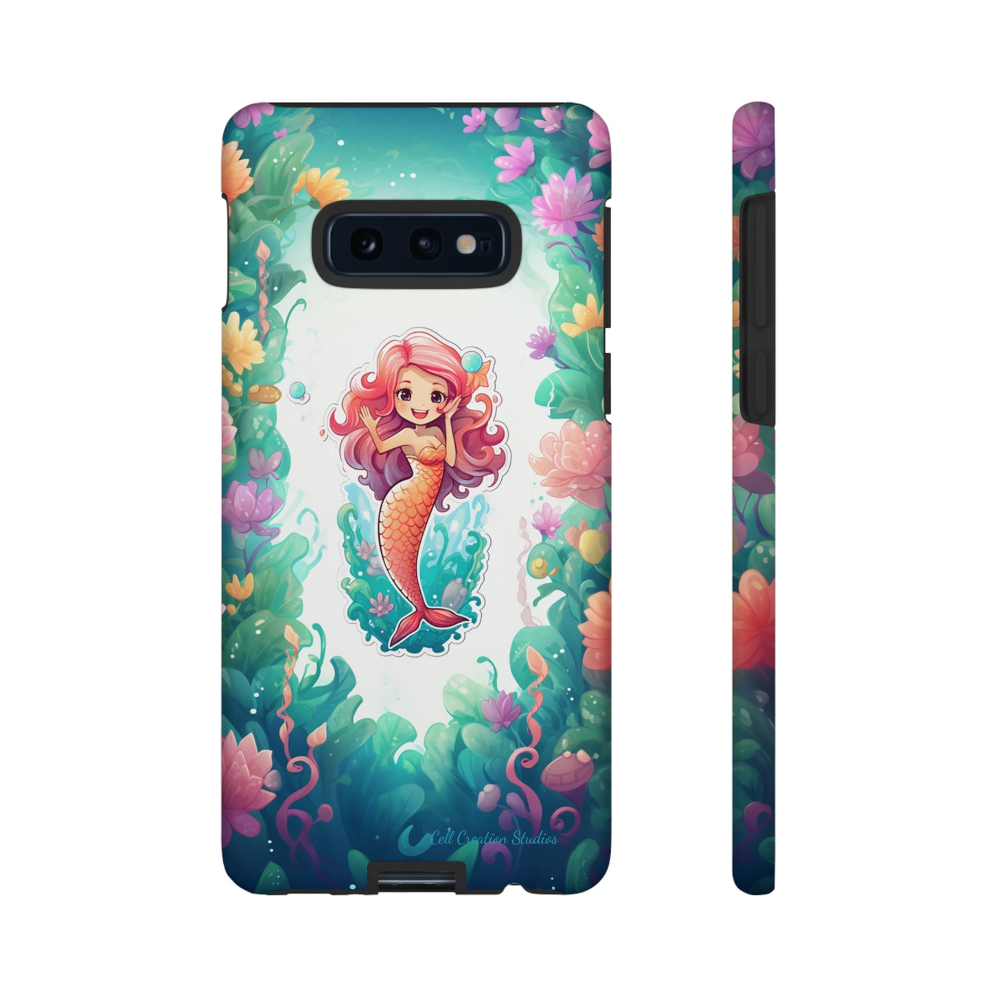 "Pink Seaflower Mermaid" -Tough Samsung Phone Cases