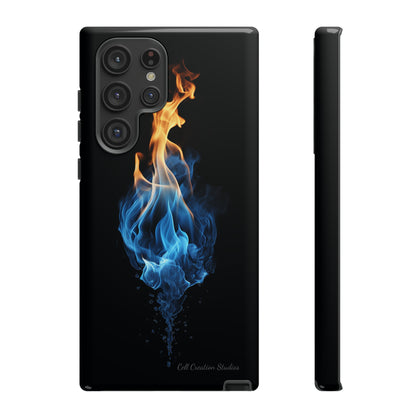 "Elegant Blue and Orange Flame" Phone Case: Ignite Your Style -Tough Cases