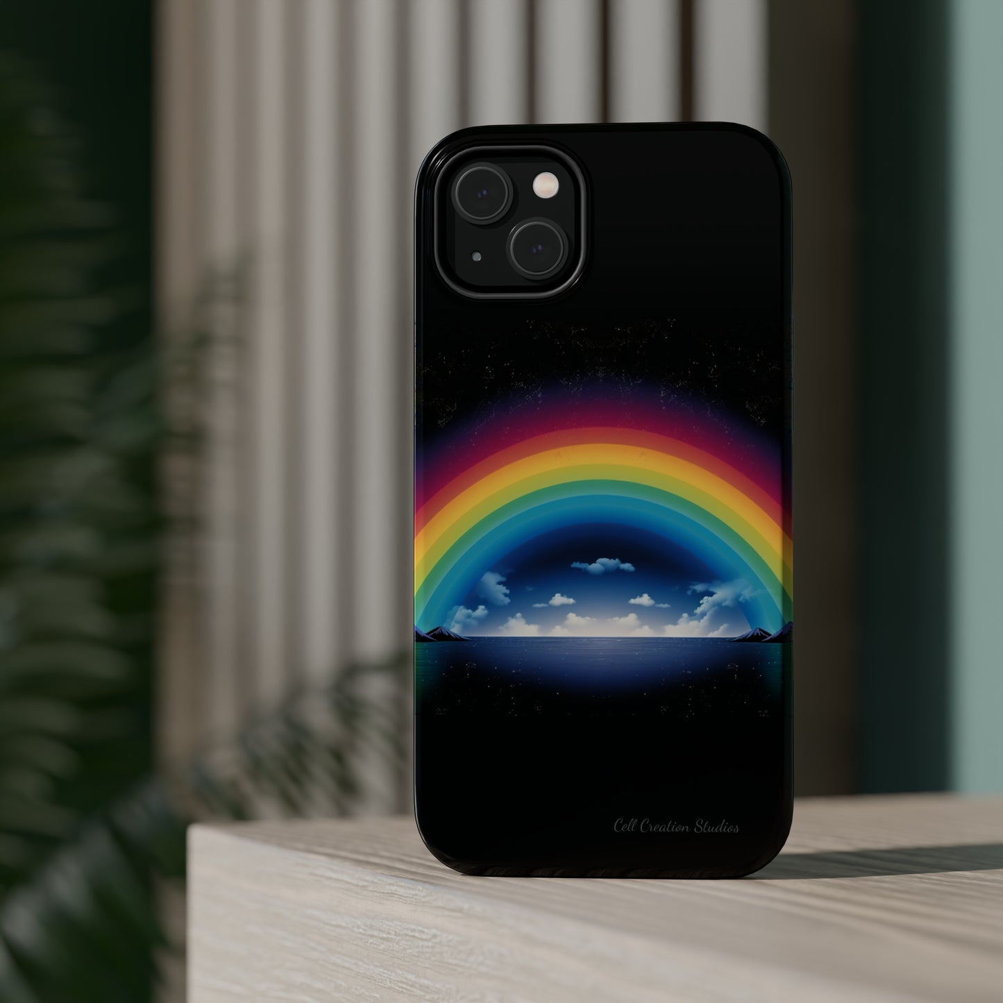 "Vibrant Skies: Rainbow Sunset" Cell Phone Case -MagSafe Tough Cases