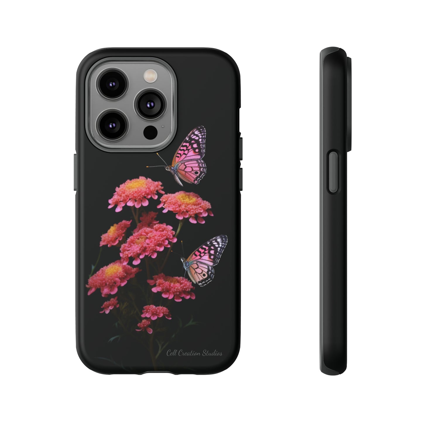 "Achillea Desert Eve Deep Rose & Butterfly" Phone Case -Tough Cases