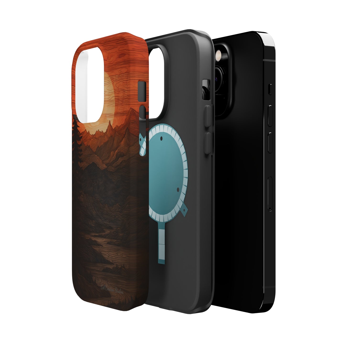 The "Sunset Mountains" Phone Case -MagSafe Tough Cases