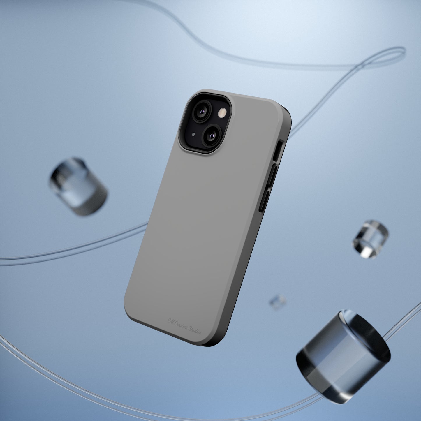 "Sleek Silver Essence" -MagSafe Tough iPhone Cases