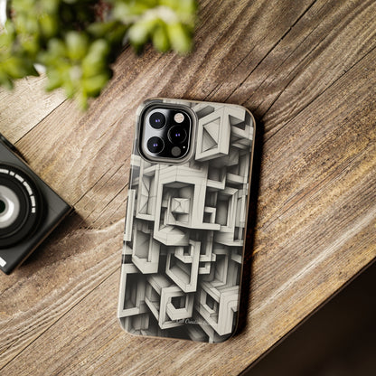 The "Geometric Right Angles" Cell Phone Case -Experience Sleek Simplicity-Tough Phone Cases