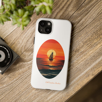 "Sailboat Sunset Serenity" -Tough iPhone Cases