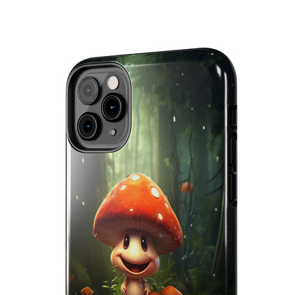 Introducing the "Cheerful Smiling Mushroom" Cell Phone Case – Spread Joy with Every Glance -Tough Phone Cases