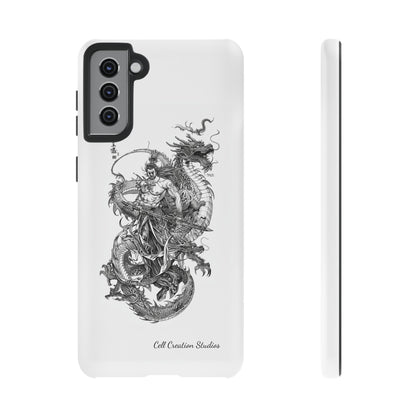 "Samurai and Dragon Sketch" -Tough Samsung Galaxy Cases