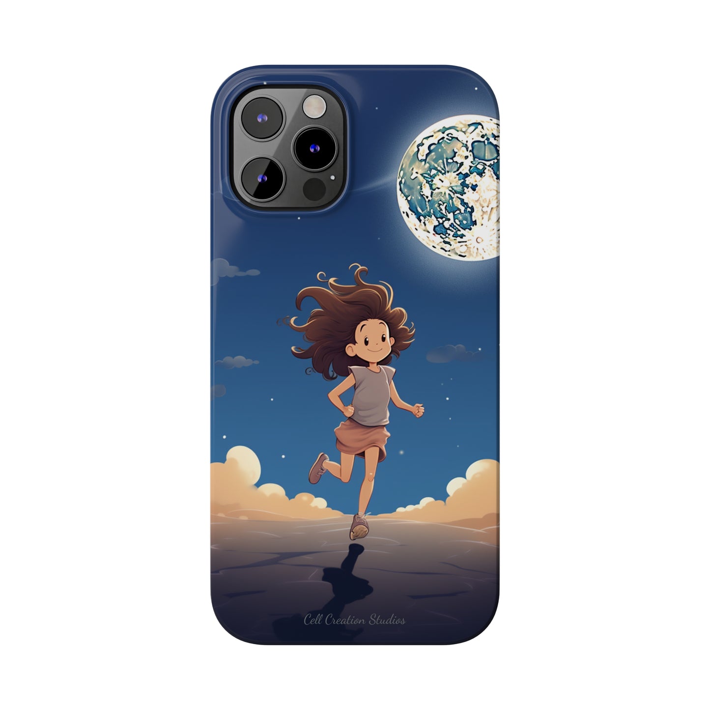 Introducing the "Moonlit Runner" Cell Phone Case – Embrace Adventure with a Captivating Moonlit Design -Slim Phone Cases