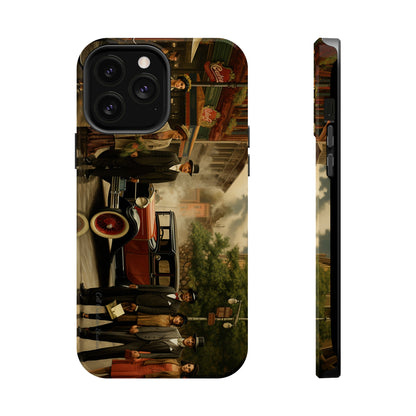 Introducing the "1920s Americana Revival" Cell Phone Case – Step into Nostalgic Elegance with a Vintage Street Scene! -MagSafe Tough Cases