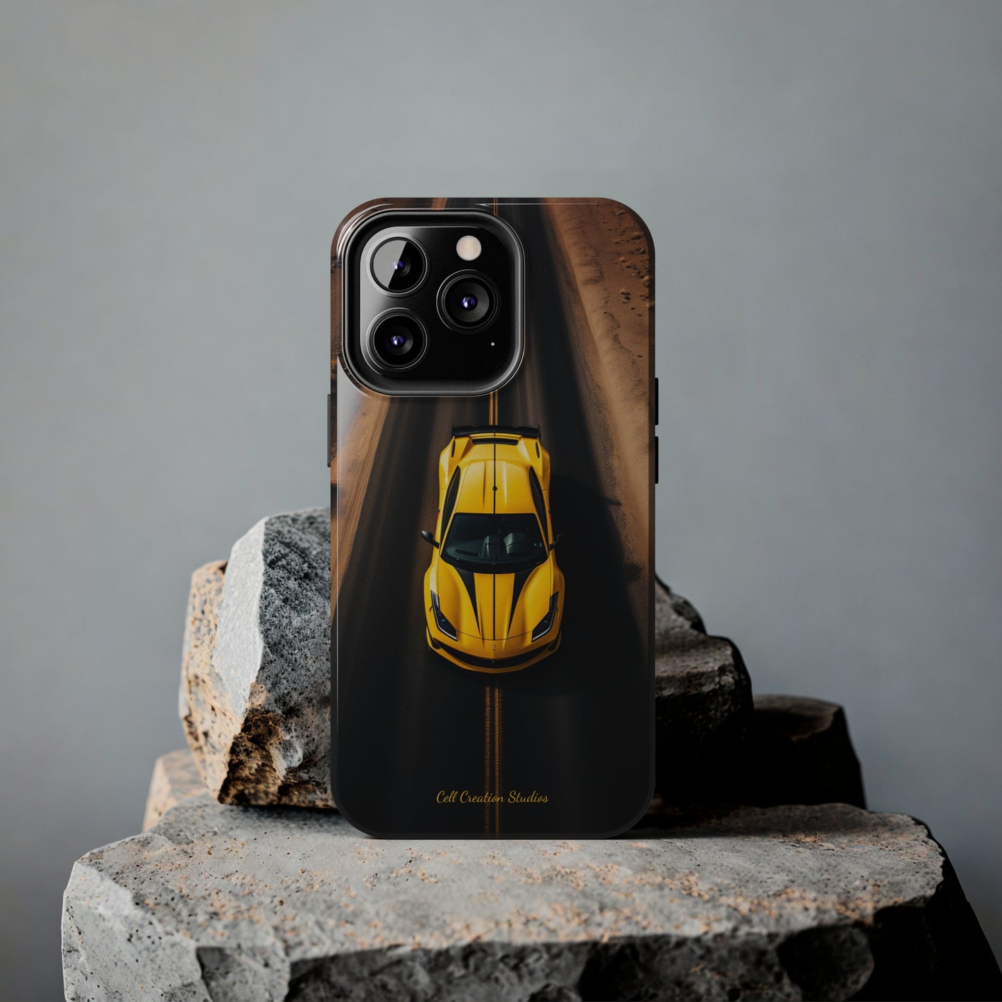 Introducing the "Desert Speedster" Cell Phone Case – Feel the Thrill of a Ferrari Racing through the Desert! -Tough Phone Cases