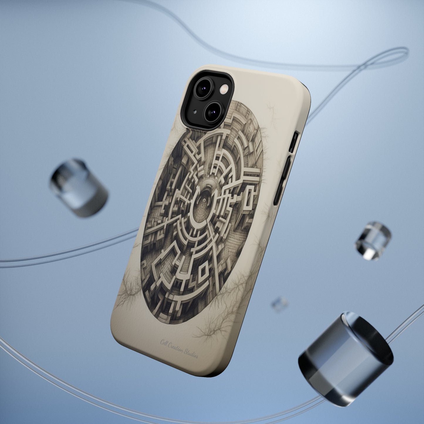 "Discover the Mystery: Maze-Inspired Cell Phone Case" -MagSafe Tough Cases