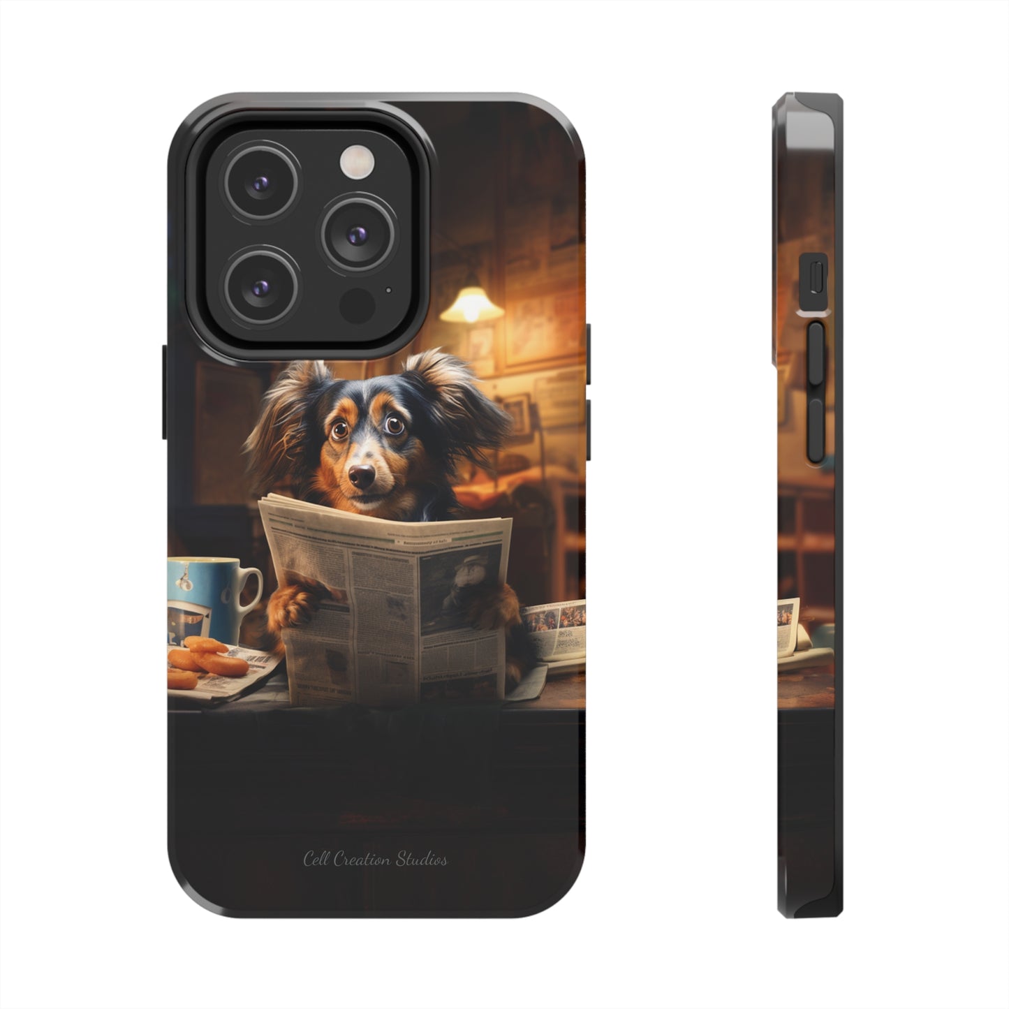 Introducing the "Pup's Perusal" Cell Phone Case – Unleash Heartwarming Humor -Tough Phone Cases