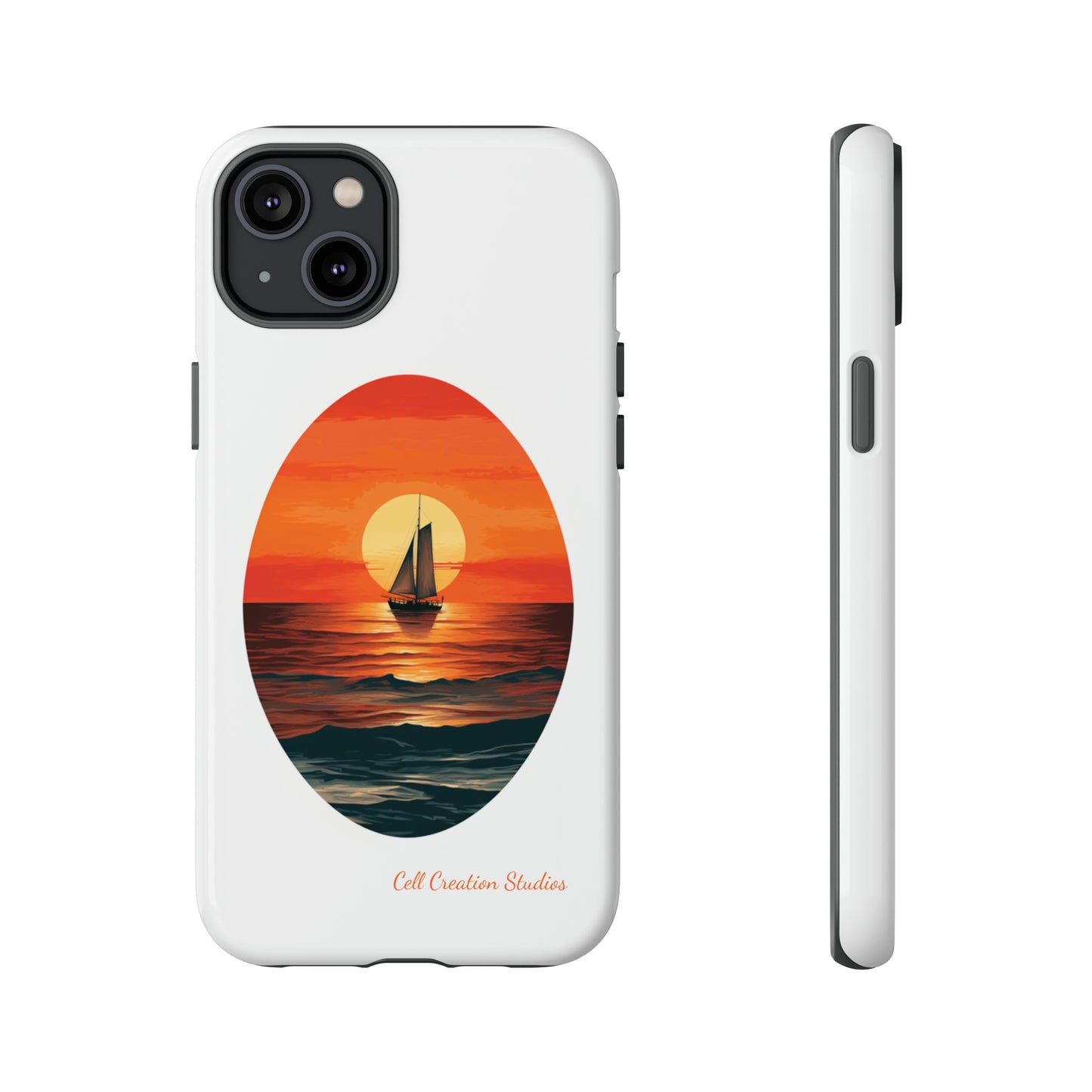 "Sailboat Sunset Serenity" -Tough iPhone Cases