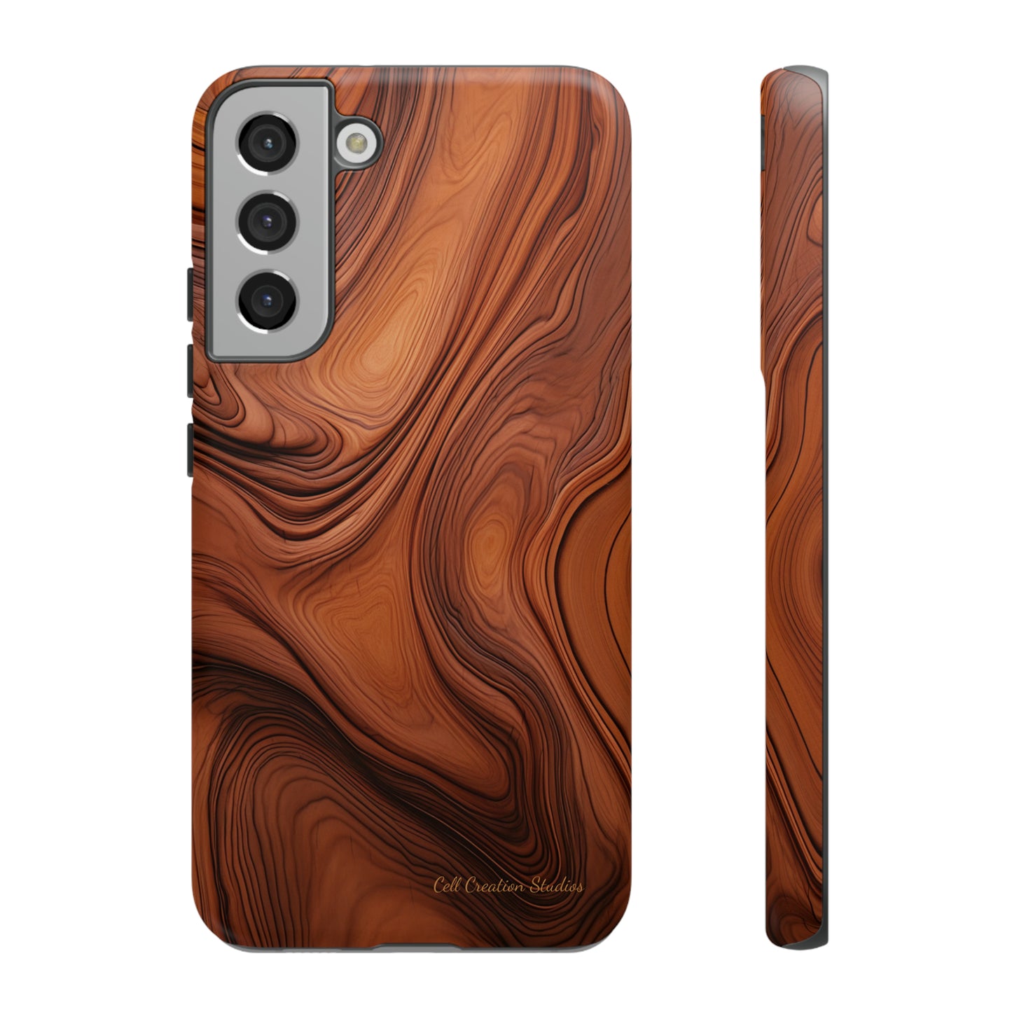 The "Natural Elegance" Wood Pattern Phone Case-Tough Cases