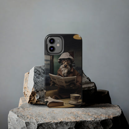 Introducing the "Canine Scholar" Cell Phone Case – Where Canine Meets Wisdom. -Tough Phone Cases