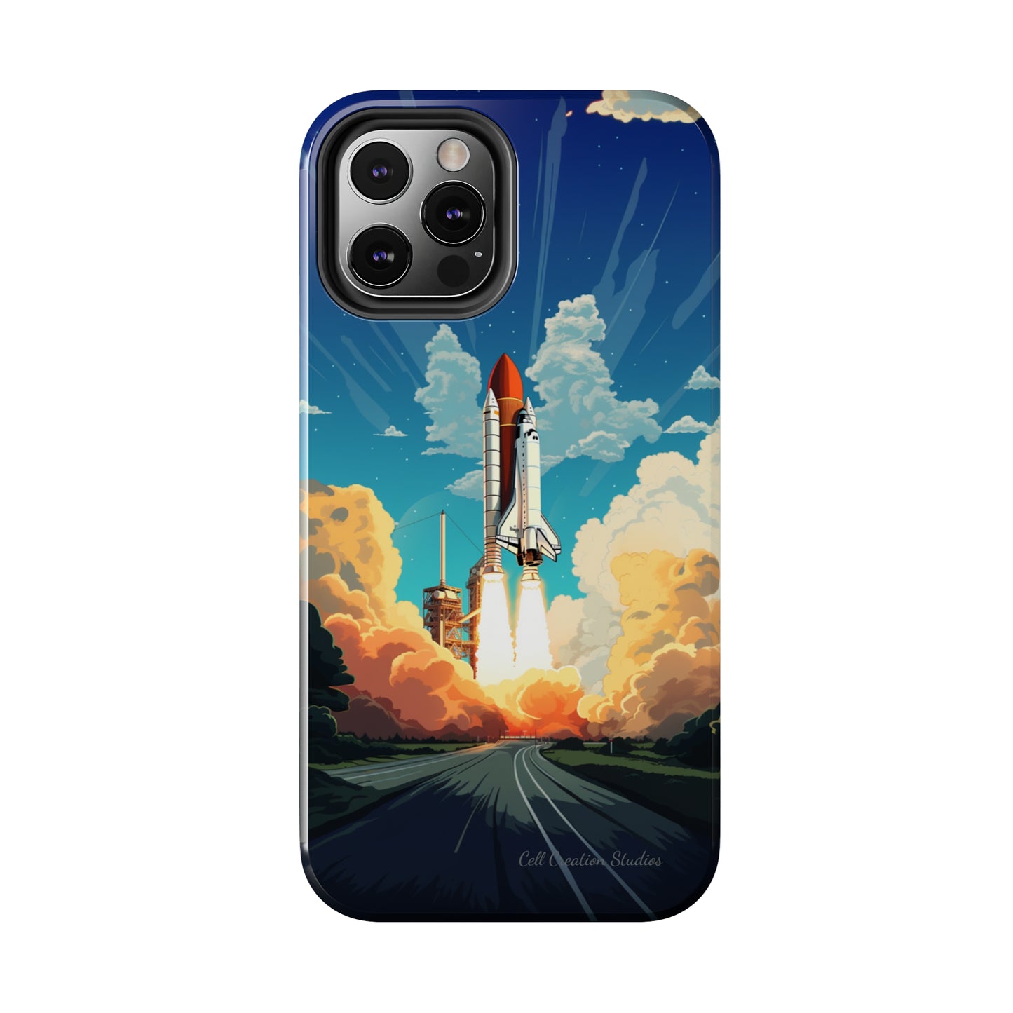 Introducing the "NASA Space Shuttle Launch" Cell Phone Case – Elevate Your Style to New Heights -Tough Phone Cases