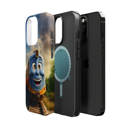 The "Smiling Blue Train" Phone Case -MagSafe Tough Cases