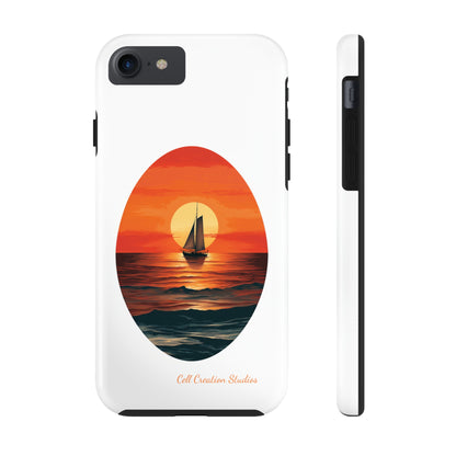 "Sailboat Sunset Serenity" -Tough iPhone Cases