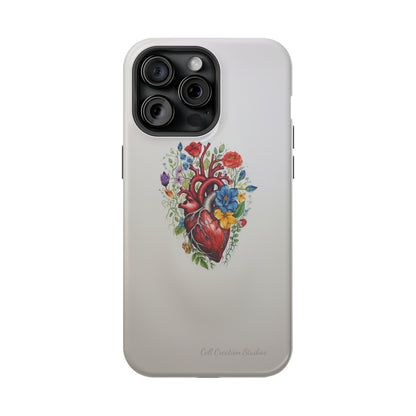 "Floral Heart Harmony" -MagSafe Tough iPhone Cases