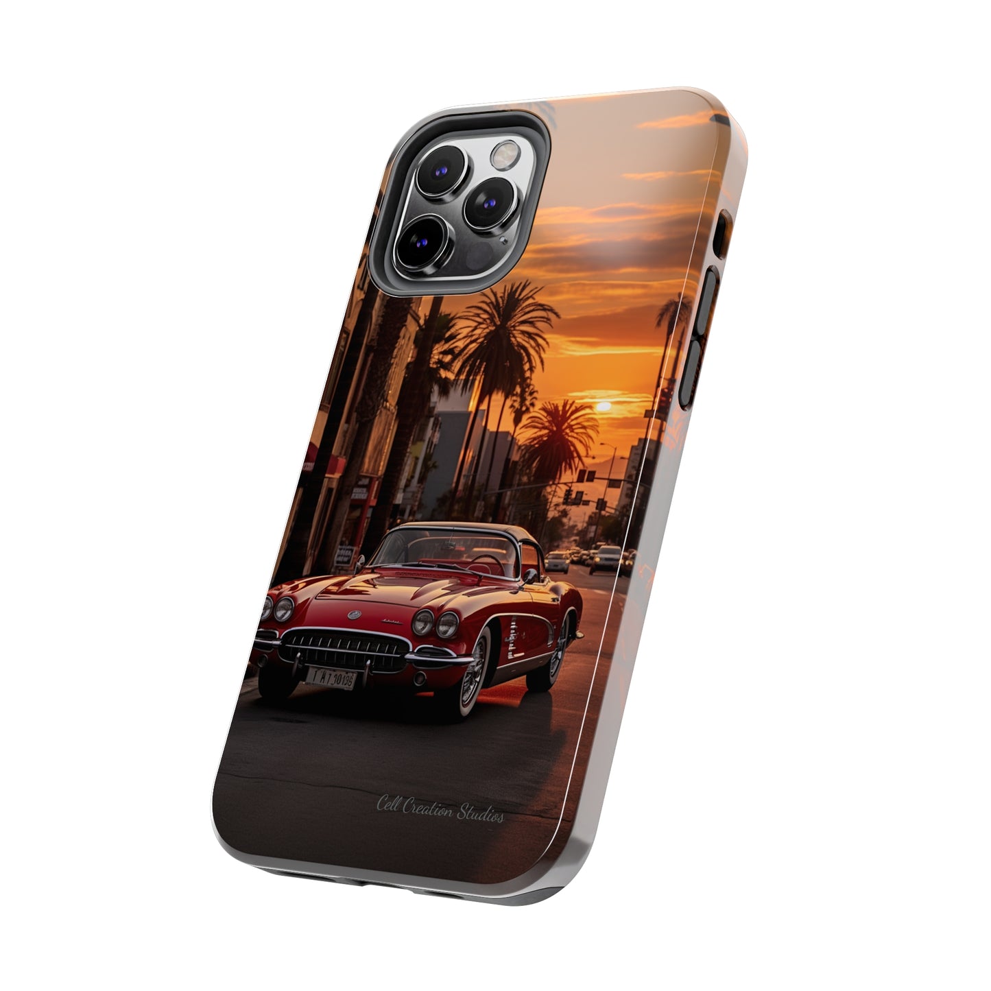 "Sunset Boulevard Classic Red Car" Cell Phone Case -Tough Phone Cases