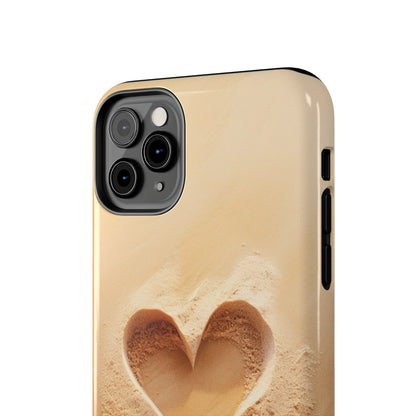 "Eternal Love: Sand Heart" Cell Phone Case -Tough Phone Cases