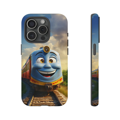 The "Smiling Blue Train" Phone Case -Tough Cases