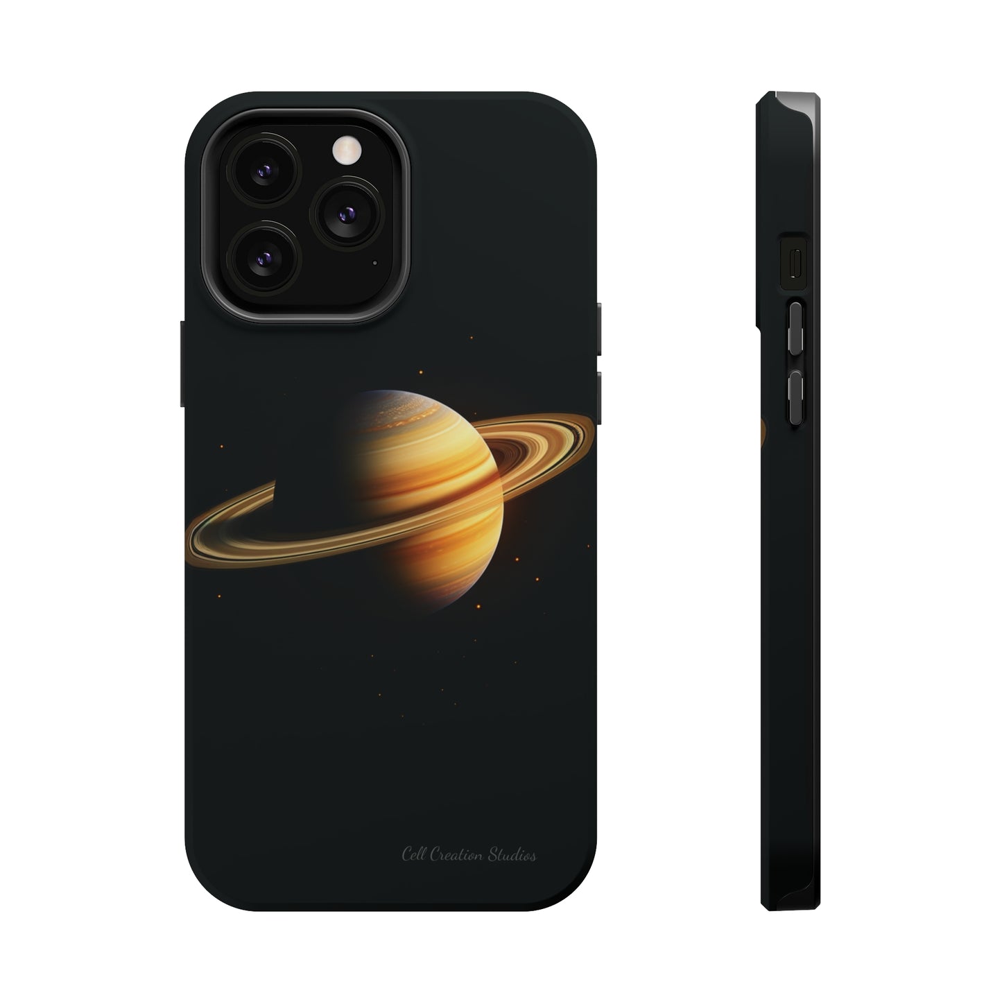 Introducing the "Saturn's Elegance" Cell Phone Case – A Cosmic Masterpiece -MagSafe Tough Cases