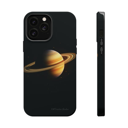 Introducing the "Saturn's Elegance" Cell Phone Case – A Cosmic Masterpiece -MagSafe Tough Cases