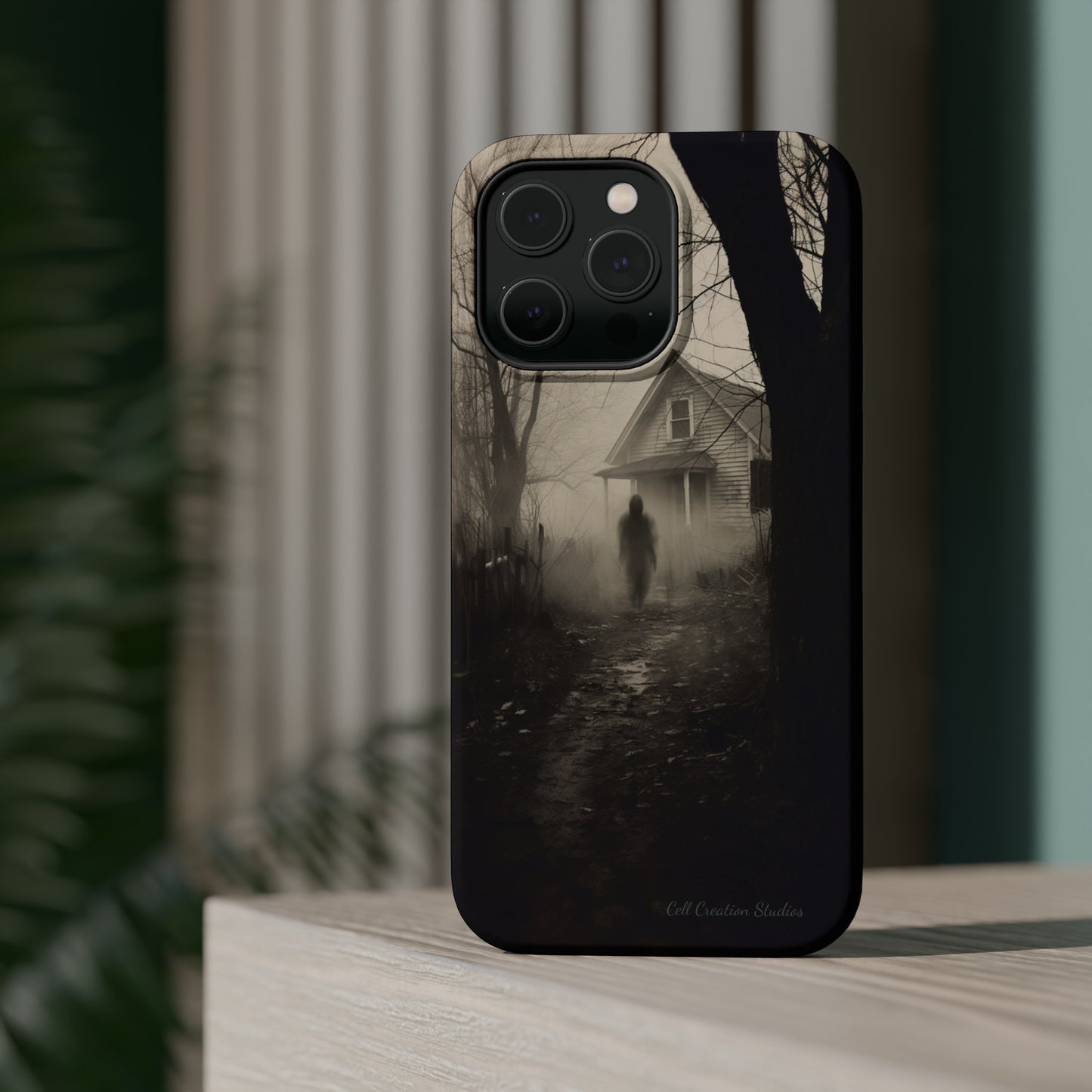 Introducing the "Ethereal Encounter" Cell Phone Case – Unveil the Mystery of the Ghostly Presence -MagSafe Tough Cases