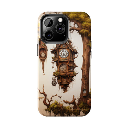 Introducing the "Mystical Wooden Clock" Cell Phone Case – Embrace Enchantment and Timeless Beauty -Tough Phone Cases