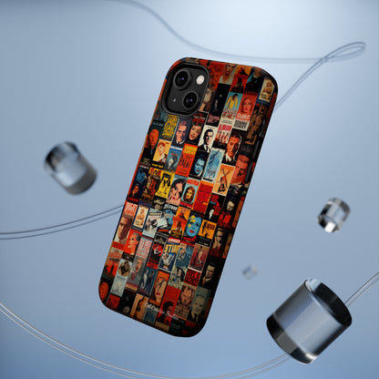 Introducing the "Vintage Movie Poster Collage" Cell Phone Case – Timeless Hollywood Charm -MagSafe Tough Cases