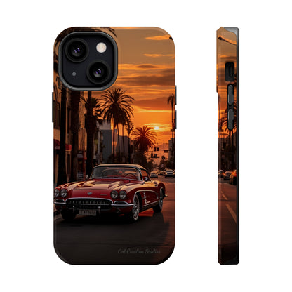 "Sunset Boulevard Classic Red Car" Cell Phone Case -MagSafe Tough Cases