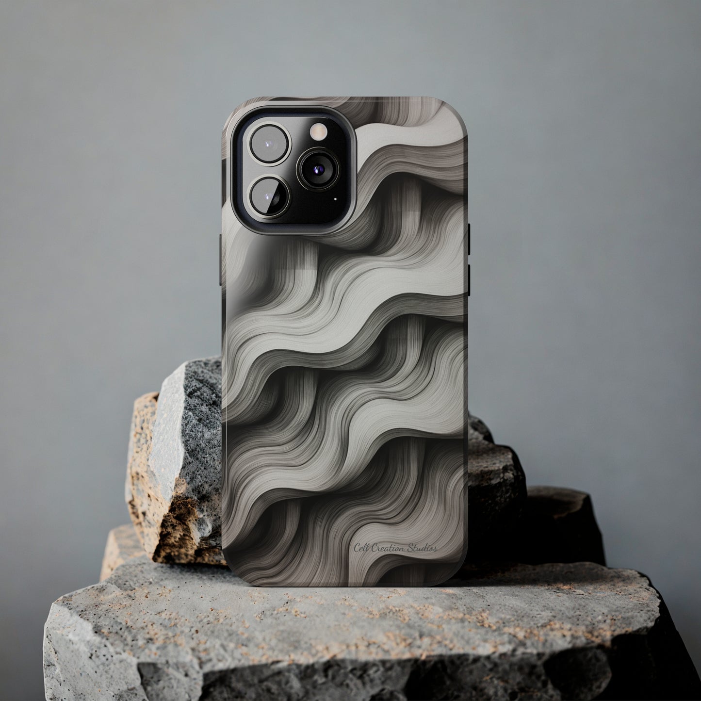 The "Geometric Waves" Cell Phone Case -Tough Phone Cases