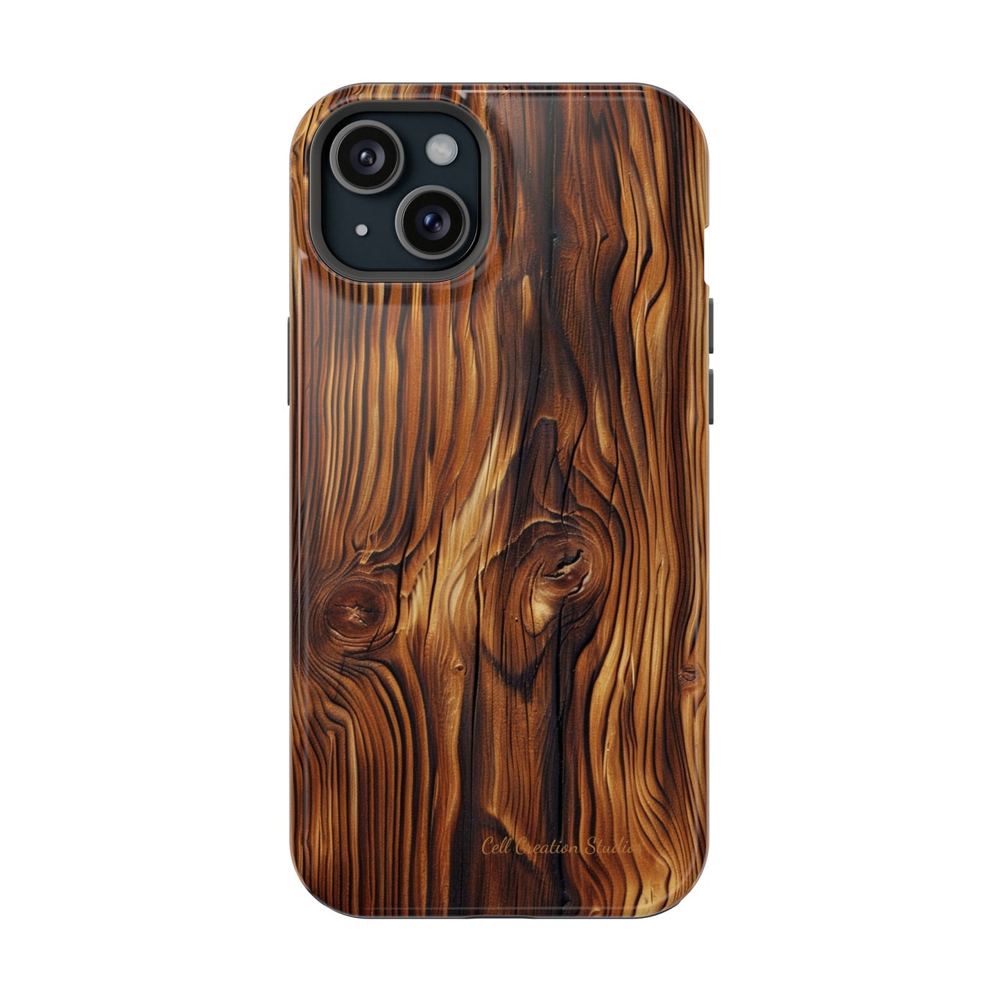 "Wood Grain Elegance" -MagSafe Tough iPhone Cases