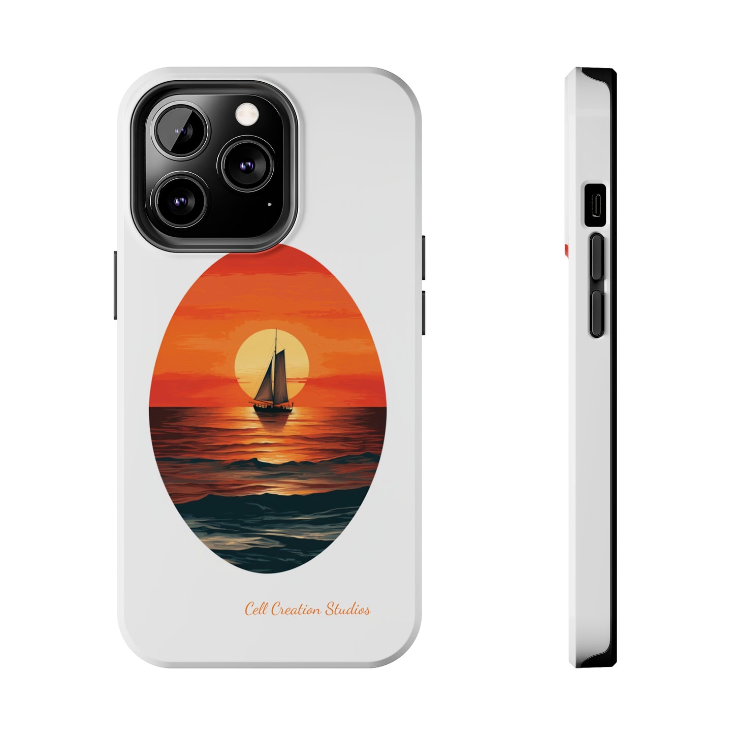 "Sailboat Sunset Serenity" -Tough iPhone Cases