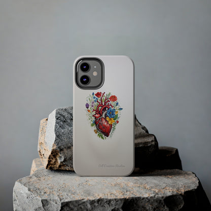 "Floral Heart Harmony" -Tough iPhone Cases