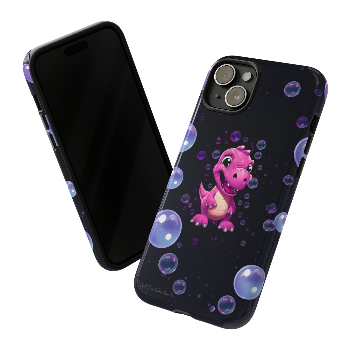 "Dino Glam" Glitter Dinosaur Phone Case -Tough Cases