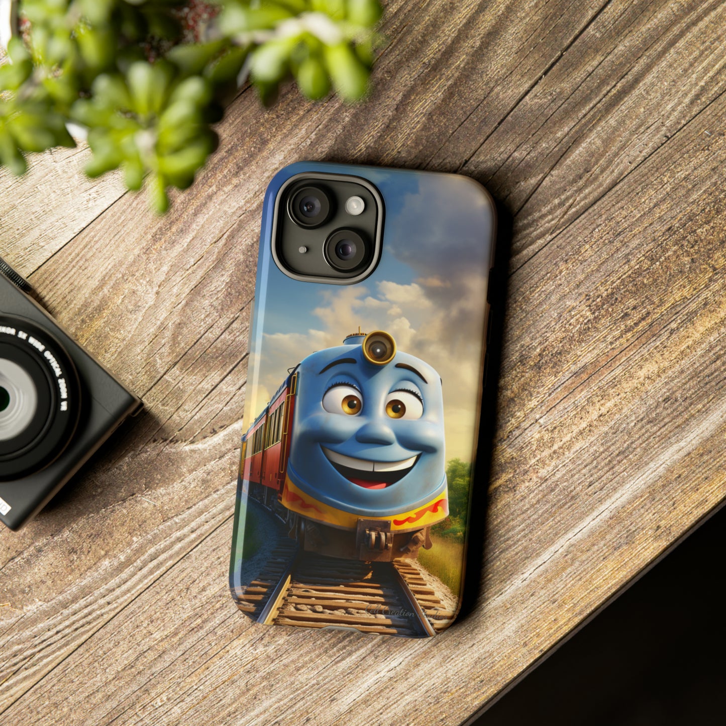 The "Smiling Blue Train" Phone Case -Tough Cases