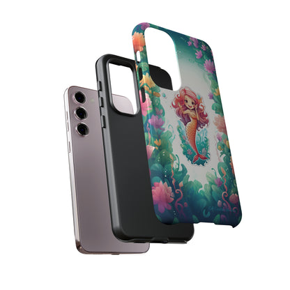 "Pink Seaflower Mermaid" -Tough Samsung Phone Cases