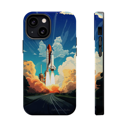 Introducing the "NASA Space Shuttle Launch" Cell Phone Case - Elevate Your Style to New Heights -MagSafe Tough Cases