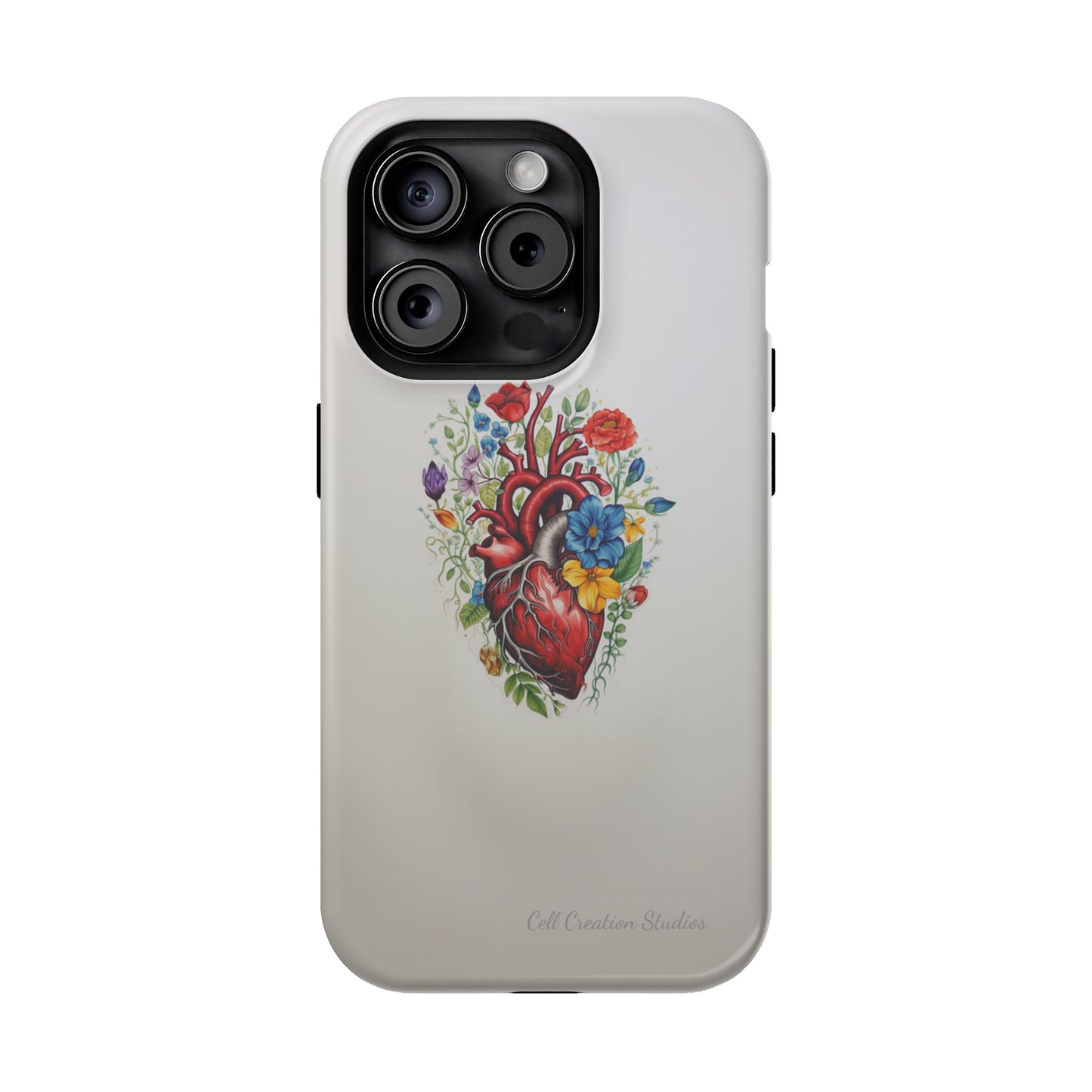 "Floral Heart Harmony" -MagSafe Tough iPhone Cases