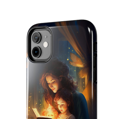 Introducing the "Bedtime Story Bliss" Cell Phone Case – Cherish Heartwarming Moments with Every Glance -Tough Phone Cases